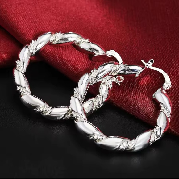 Jewelry - Elegant Silver Hoop Earrings